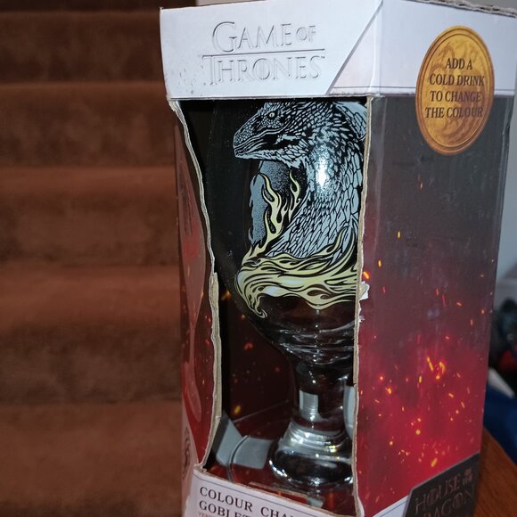 NEW Paladone House Of The Dragon Color Change Glass Goblet (350ml) - Picture 7 of 10